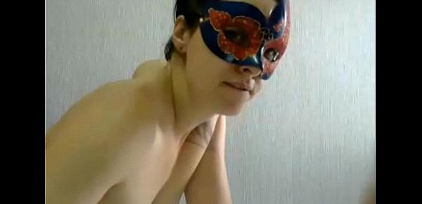 Supersexy amateur masked girl deepthroat facefuck whit cum in mouth 2